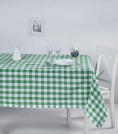 Hermia Mantel a Cuadros Verdes 160x160 cm